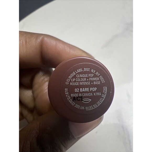 Clinique- Pop Lip Color + Primer Lipstick - #02 Bare Pop-0.13 Oz-NWOB Chic Sexy - Picture 3 of 4